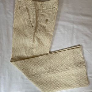 Banana Republic Beige Wide Leg Seersucker Pants - 2 Petite